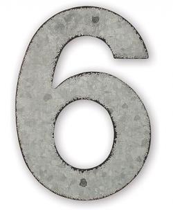 Sunset Vista Design Metal 4-Inch Magnetic House Number, Number 6