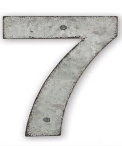 Sunset Vista Design Metal 4-Inch Magnetic House Number, Number 7