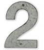 Sunset Vista Design Metal 4-Inch Magnetic House Number, Number 2