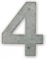 Sunset Vista Design Metal 4-Inch Magnetic House Number, Number 4