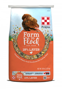 Purina Farm to Flock 18% Layer Poultry Feed 50 lb
