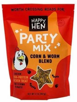 Happy Hen Corn & Dried Mealworm Party Mix Poultry Treat 2 lb bag