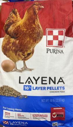 LAYENA PURINA PELLET 16% FS  50#