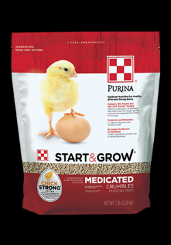  Purina Start & Grow Medicated Chicken Feed 5 lb bag