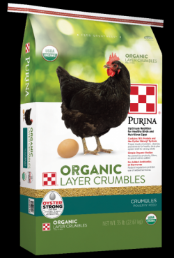 Purina Organic Layer Crumbles Chicken Feed 35 lb bag