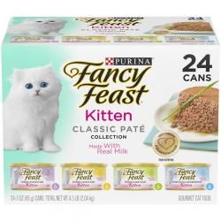 Fancy Feast Kitten Pate Variety 24 pack 3 oz Can Kitten Food