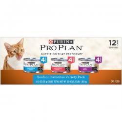 Purina Pro Plan Seafood Variety 12 Pack 3 oz Can Cat Food