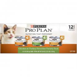 Purina Pro Plan Chicken & Turkey Variety 12 pack 3 oz Can Cat Food