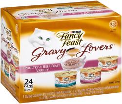 Fancy Feast Gravy Lovers Variety 24 Pack 3 oz Can Cat Food