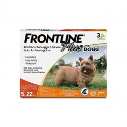 Frontline Plus Flea & Tick 3 Dose Spot Treatment Small Dog 5 to 22 lbs