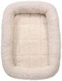 Slumber Pet Sherpa Small Crate Bed 24x17 in Natural