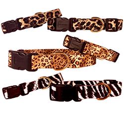 Valhoma Wild Print Cheetah 1" Nylon Dog Collar Adjustable 14-22"