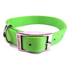 Valhoma Lime Green 1" Double Nylon 22" Dog Collar