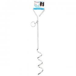 Boss Pet Spiral Tie Out Dog Stake 18"