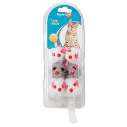 Petmate Soft Bite Small Fur Mice Catnip Cat Toy 6 pack