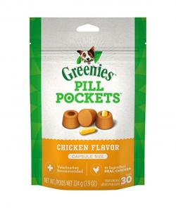 Greenies Pill Pocket Canine Chicken Dog Treats 7.9 oz