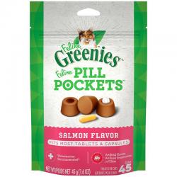 Greenies Feline Pill Pocket Salmon Cat Treat 1.6 oz