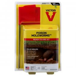 Victor Poison Moleworms Mole Bait 10 pk Kit