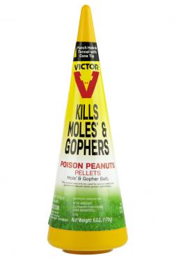 Victor Poison Peanuts Pellets Mole & Gopher Bait 6 oz