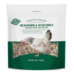 Pecking Order Dried Mealworm & Sunflower Poultry Treat 3 lb bag