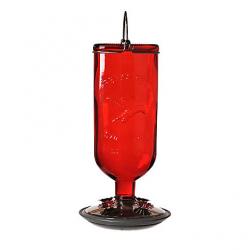 Perky Pet Red Antique Bottle Hummingbird Feeder 16 oz