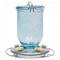 Perky Pet Mason Jar Hummingbird feeder Blue