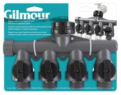 Gilmour 4 Way High Flow Male Shutoff Valve