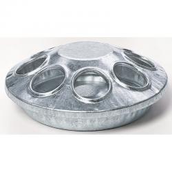 Miller Little Giant 6 inch Metal 8 Hole Round Poultry Feeder