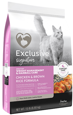 Exclusive Signature Chicken & Brown Rice Wgt Mgt & Hairball Cntl Cat Food