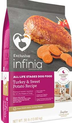 Infinia salmon dog outlet food