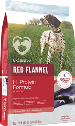 Red flannel hot sale dog food