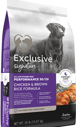 Exclusive Signature Performance 30/20 Chicken & Brown Rice Dog Food 35 lb