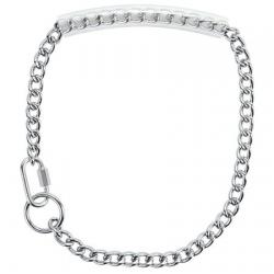 Weaver Goat Chain Collar with Rubber Grip