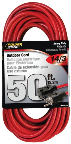 Power Zone 14/3 Heavy Duty Outdoor Extenion Cord 50 feet