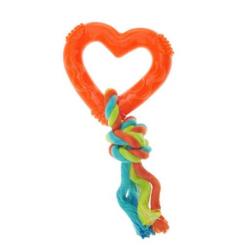 Chomper Rope with Mini Heart Dog Toy