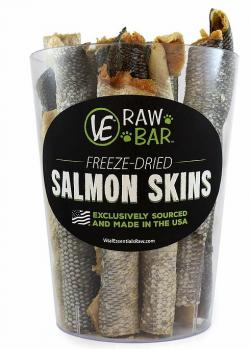 Vital Essentials Raw Bar Freeze Dried Salmon Skin Pet Treat